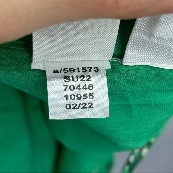 NWT Ann Taylor Linen Blend Green Floral Midi Dress Size 8P Garden Party - Picture 12 of 13